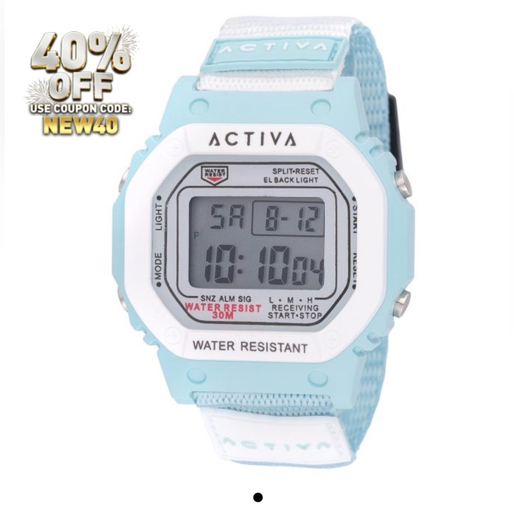 5/$35 NWT Activa Spectra X Invicta Digital Unisex Watch - 44.5mm, Blue, White